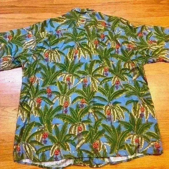 Reyn Spooner Hawaiian Shirt Men’s Size Large Classic Short Sleeve Tropical Rayon - Picture 2 of 6